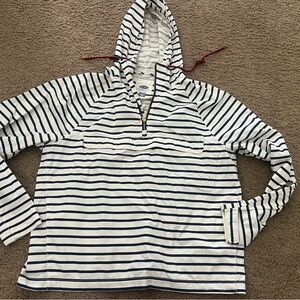Mens Old Navy Pullover. Navy and white/off white stripes. Size Large